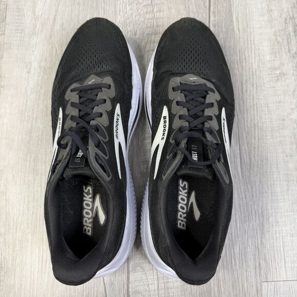 Brooks Mens Ghost 17 1104422E090 Black Running Sneakers Size 12.5 2E Wide E